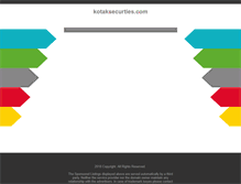 Tablet Screenshot of kotaksecurties.com